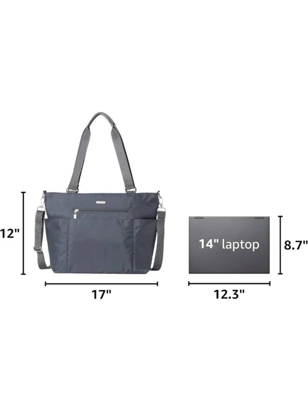 Lightweight Laptop Tote Bag with Sleeve - Stylish Work & Travel Crossbody for
